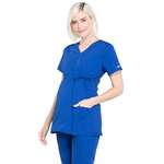 Cherokee Workwear Professionals Women's Maternity Mock Wrap Top