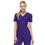 Cherokee Flexibles Women's V-Neck Knit Panel Top