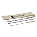 Reuse-It 3 Piece Stainless Steel Straw Kit