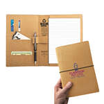 Storm Washable Kraft Paper Padfolio w/ Strap Closure