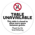 Table Sticker: Stock Art - White Vinyl (ultra removable adhesive)