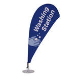 Micro Teardrop Sail Sign Kit (Single-Sided) -  Washing Station Stock Art