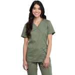 Cherokee Workwear Revolution Women's Mock Wrap Top